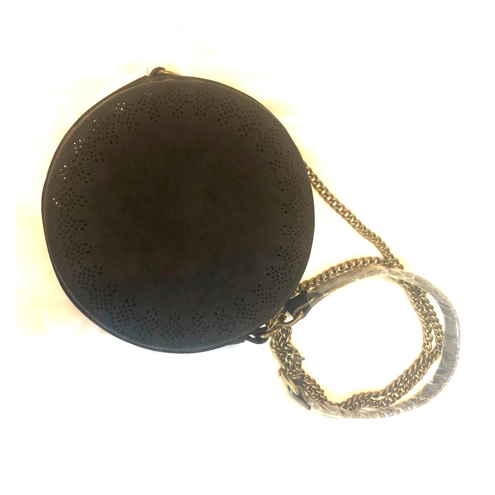 NWT Black Round Mini Bag